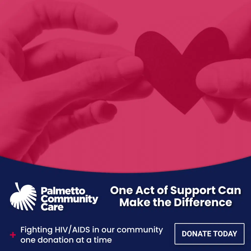 One hand handing a paper heart to another hand with the words, "One act of Support can make the difference"