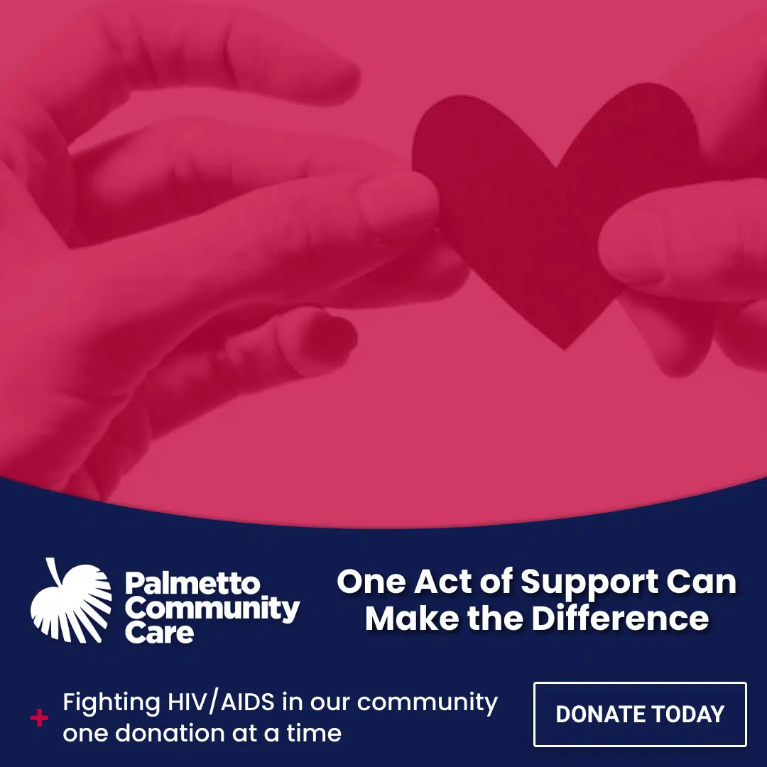 One hand handing a paper heart to another hand with the words, "One act of Support can make the difference"